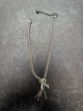 Lulu Frost Silver-Tone Knot Tassel Necklace